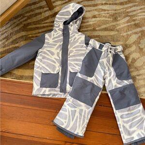 DSG Girls Gray and Purple Ski Set